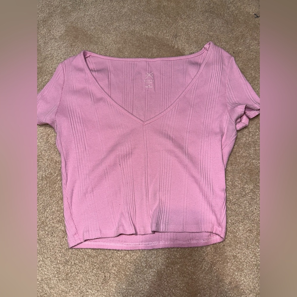 Pacsun Pink Cropped Tee